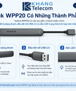 Thiết Bị Trình Chiếu Không Dây Yealink WPP20: Plug Play, 1080P, 5GHz