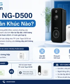 Camera Chuông Cửa ZKTeco NG-D500: Full HD 1080P, H.265, WiFi 2.4GHz
