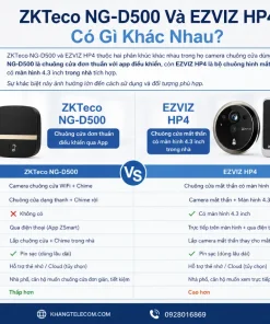 Camera Chuông Cửa ZKTeco NG-D500: Full HD 1080P, H.265, WiFi 2.4GHz