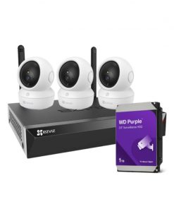 Bộ KIT 3 Camera Ezviz H6C Pro 5MP Chính Hãng, Quay Quét, Ghi Hình