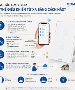 Công tắc GM-ZB332 có thể điều khiển từ xa bằng cách nào?
