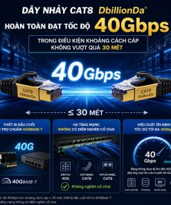 Dây Nhảy Cat8 DbillionDa Có Đạt Tốc Độ 40Gbps Không?