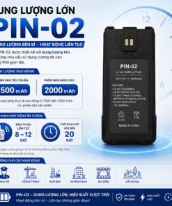 Dung Lượng Lớn Của Pin PIN-02 Mang Lại Lợi Ích Gì Cho Người Dùng Bộ Đàm?