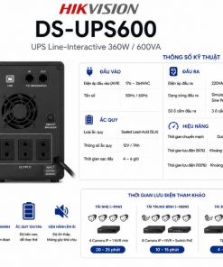 UPS Hikvision DS-UPS600 Có Những Thông Số Kỹ Thuật Gì?