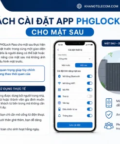 Khóa Cửa Cổng Nhôm PHGLock FE605A: 5 Cách Mở, App 1–2 Mặt