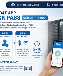 Khóa Cửa Cổng Nhôm PHGLock FE605A: 5 Cách Mở, App 1–2 Mặt