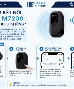 Bộ Phát Wifi Di Động 4G LTE TP-Link M7200: 10 User, Pin 8 Giờ, App