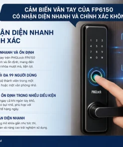 Khóa Cửa Gỗ PHGLOCK FP6150: Vân Tay, Chốt Kép Chống Cạy