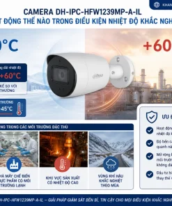 Camera Dahua DH-IPC-HFW1239MP-A-IL: 2MP, Smart Dual Light, IP67