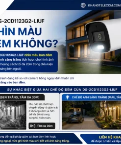 Camera Hikvision DS-2CD1123G2-LIUF: 2MP, Đèn Kép 30m/20m, IP67