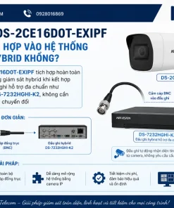 Camera Analog Hikvision DS-2CE16D0T-EXIPF: 2MP, IR 20m, IP67, 4in1
