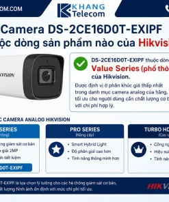 Camera Analog Hikvision DS-2CE16D0T-EXIPF: 2MP, IR 20m, IP67, 4in1