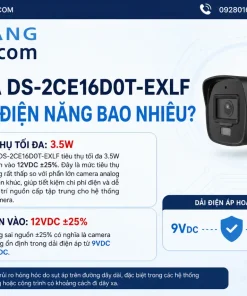 Camera Analog 4in1 2MP HIKVISION DS-2CE16D0T-EXLF: Dual Light, IP67