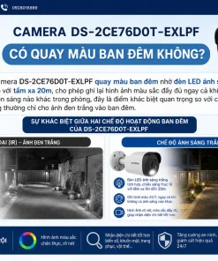Camera Analog 4in1 2MP HIKVISION DS-2CE76D0T-EXLPF: Smart Light, Dome