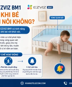 Camera Trông Trẻ EZVIZ BM1: Phát Hiện Bé Khóc, Báo Rời Nôi