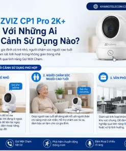 Camera EZVIZ CP1 Pro 2K+: Zoom 4X, Quay Quét 360°, Gọi Một Chạm
