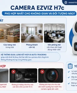 Camera EZVIZ H7c Dual 2K+: Xoay 360°, 2 Ống Kính, AI Phát Hiện Người