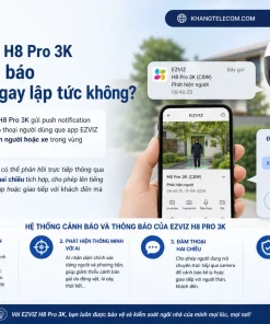 Camera EZVIZ H8 Pro 3K: Xoay 340°, AI Người/Xe, Đêm 30m