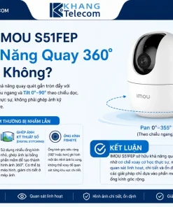 Camera IP ngoài trời IMOU S51FEP Full Color: 5MP 3K, 360 Độ, IP66