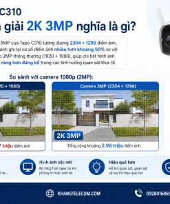 Camera TP-Link Tapo C310: 2K 3MP, Đêm 30m, IP66 Ngoài Trời