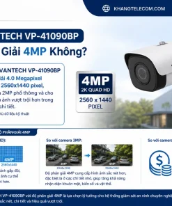 Camera IP VANTECH VP-41090BP: 4MP, Hồng Ngoại 120m, True WDR 130dB