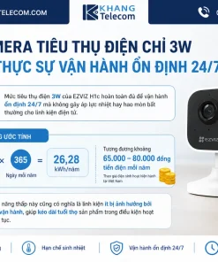 Camera EZVIZ H1c: 1080p, Góc Rộng 108°, Cảnh Báo Chuyển Động