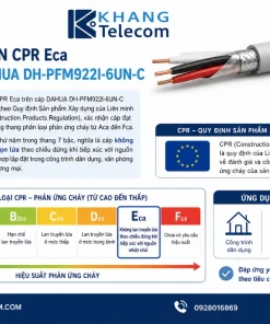 Cáp mạng CAT6 UTP DAHUA DH-PFM922I-6UN-C: 305m, CCA 23AWG, PVC