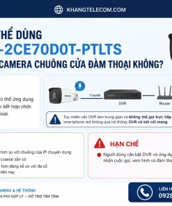 Camera Analog PT 2MP HIKVISION DS-2CE70D0T-PTLTS: PT, Full HD, 2 Chiều