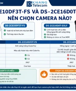 Camera Analog HDTVI 2MP HIKVISION DS-2CE10DF3T-FS: ColorVu, 20m, IP67