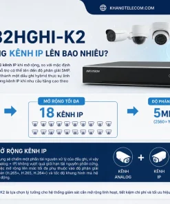Đầu Ghi HDTVI 32 Kênh DS-7232HGHI-K2: H.265+, 2 HDD, 5 Tín Hiệu