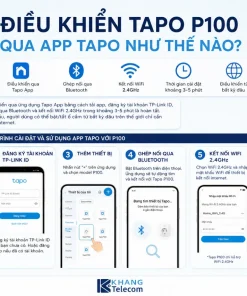 Ổ Cắm Thông Minh Tapo P100: 2300W, App, Hẹn Giờ, Alexa, 2.4GHz