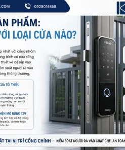 Khóa Cửa Cổng Nhôm PHGLock FE605A: 5 Cách Mở, App 1–2 Mặt