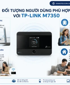 Bộ Phát Wifi Di Động 4G LTE TP-Link M7350: 150Mbps, 10 Thiết Bị
