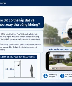 Camera EZVIZ H8 Pro 3K: Xoay 340°, AI Người/Xe, Đêm 30m