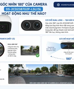 Camera Hikvision DS-2CD2387G2P-LSU/SL: 8MP, 180°, ColorVu 24/7