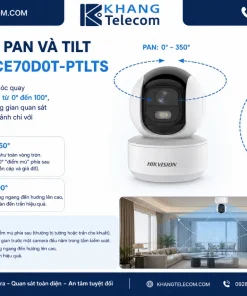 Camera Analog PT 2MP HIKVISION DS-2CE70D0T-PTLTS: PT, Full HD, 2 Chiều