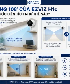 Camera EZVIZ H1c: 1080p, Góc Rộng 108°, Cảnh Báo Chuyển Động