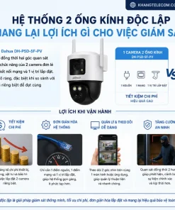 Camera Dahua DH-P5D-5F-PV Picoo Dual D1: 10MP, 2 Ống Kính, IP66