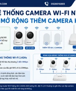 Bộ Kit camera IP DS-J142I/NKS422W02H: 2 Camera 2MP, WiFi, NVS 4CH