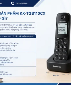 Điện thoại không dây Panasonic KX-TGB110CX: LCD 1.4”, 50 Số, DECT