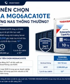 Ổ cứng chuyên dụng 10TB TOSHIBA MG06ACA10TE: Server, NAS, 7200rpm