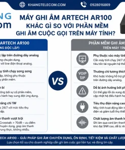 Máy ghi âm điện thoại 01 line ARTECH AR100: Tự Động, SD, Caller ID
