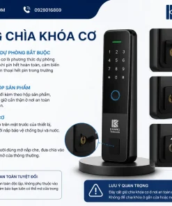 Khóa Cửa Cổng Nhôm PHGLock FE605A: 5 Cách Mở, App 1–2 Mặt