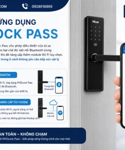 Khóa Cửa Cổng Nhôm PHGLock FE605A: 5 Cách Mở, App 1–2 Mặt