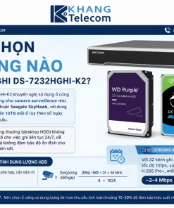 Đầu Ghi HDTVI 32 Kênh DS-7232HGHI-K2: H.265+, 2 HDD, 5 Tín Hiệu