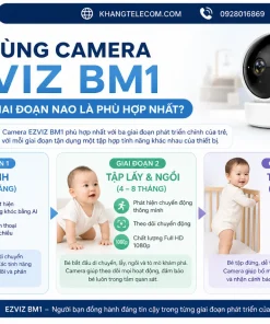 Camera Trông Trẻ EZVIZ BM1: Phát Hiện Bé Khóc, Báo Rời Nôi