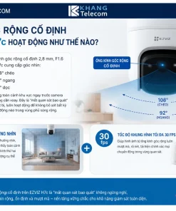 Camera EZVIZ H7c Dual 2K+: Xoay 360°, 2 Ống Kính, AI Phát Hiện Người