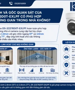 Camera Analog 4in1 2MP HIKVISION DS-2CE76D0T-EXLPF: Smart Light, Dome