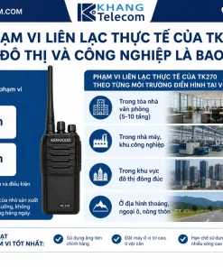 Máy bộ đàm KENWOOD TK270: UHF 400-470MHz, Công Suất 5W, 16 Kênh