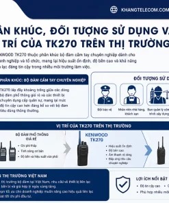 Máy bộ đàm KENWOOD TK270: UHF 400-470MHz, Công Suất 5W, 16 Kênh